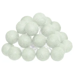 GUIRLANDE LED SECTEUR 20 BOULES CELADON D.6CM
