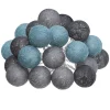 GUIRLANDE LED SECTEUR 20 BOULES TROPI D.6CM