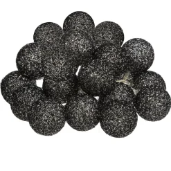 GUIRLANDE LED SECTEUR 20 BOULES NOIR D.6CM