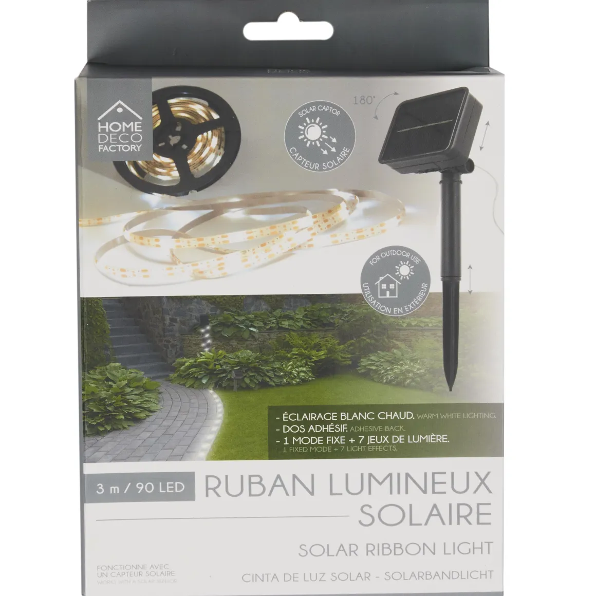 GUIRLANDE LUMINEUSE SOLAIRE LED BLANCHE 3M
