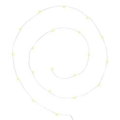GUIRLANDE 20 MICRO LED ARGENT BLANC CHAUD L.190CM