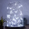 GUIRLANDE 40 MICROLED CHROME BLANC