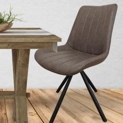HERMIONE CHAISE PIVOTANTE MARRON