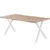 HERMIONE TABLE 180X76X90CM PIEDS BLANC