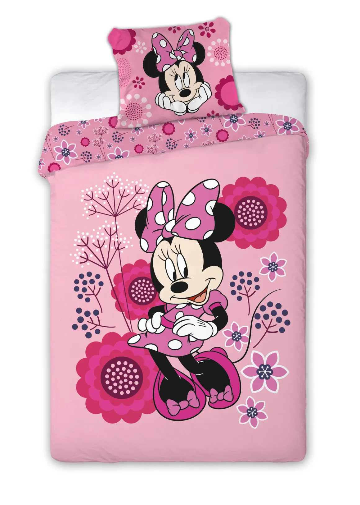 HOUSSE COUETTE 140X200CM ET 63X63CM MINNIE