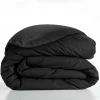HOUSSE COUETTE 240X220CM UNI 57 FILS LINA NOIR