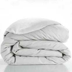 HOUSSE COUETTE 260X240CM UNI 57 FILS LINA BLANC