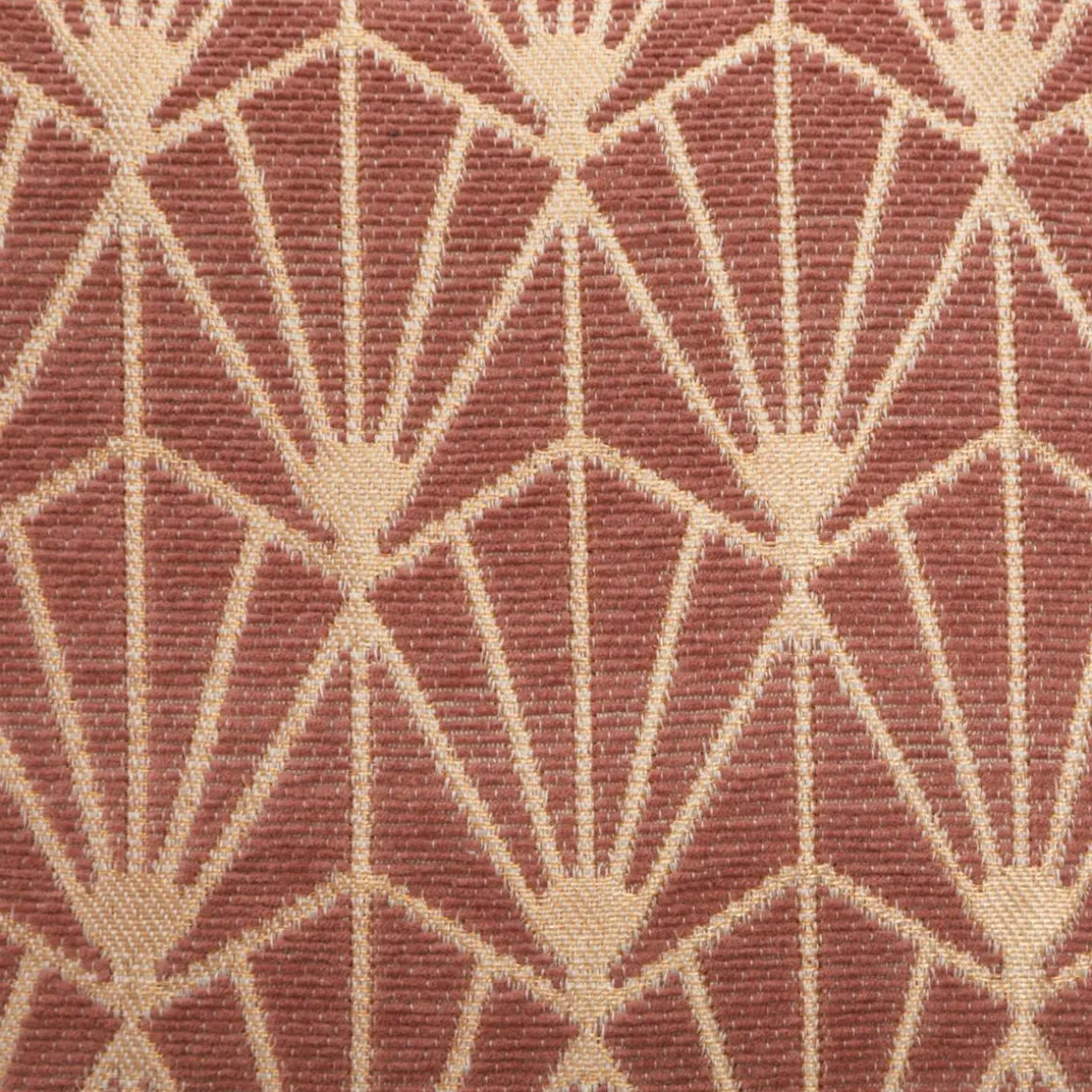 HOUSSE COUSSIN CHENILLE ART DECO ROSE 40X40CM