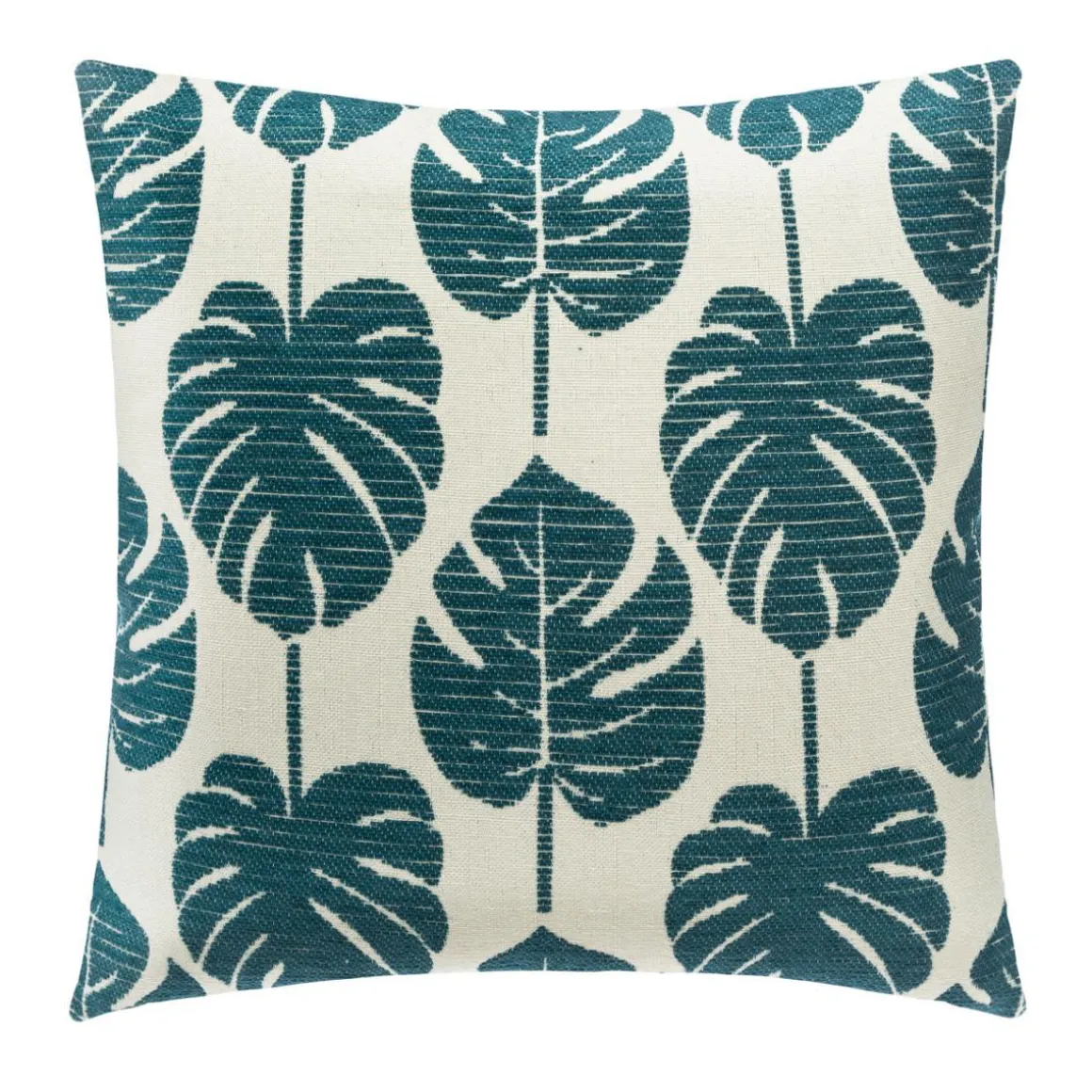 HOUSSE COUSSIN CHENILLE FEUILLE VERT 40X40CM