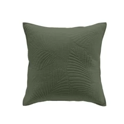 HOUSSE COUSSIN ET ENCART 40X40CM MICROFIBRE PALOMBINE KAKI