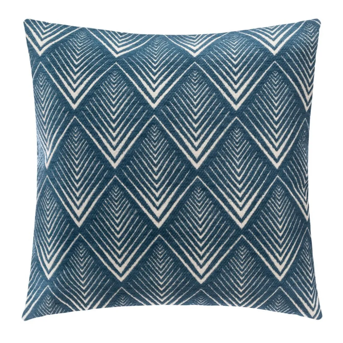 HOUSSE DE COUSSIN CHENILLE GEO BLEU 40X40CM