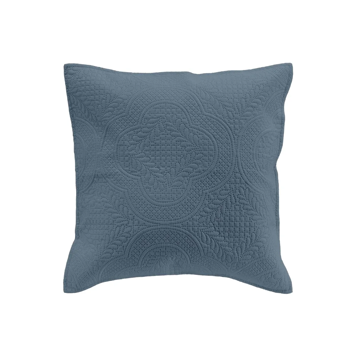 HOUSSE DE COUSSIN ET ENCART 40X40CM ROMANE BLEU