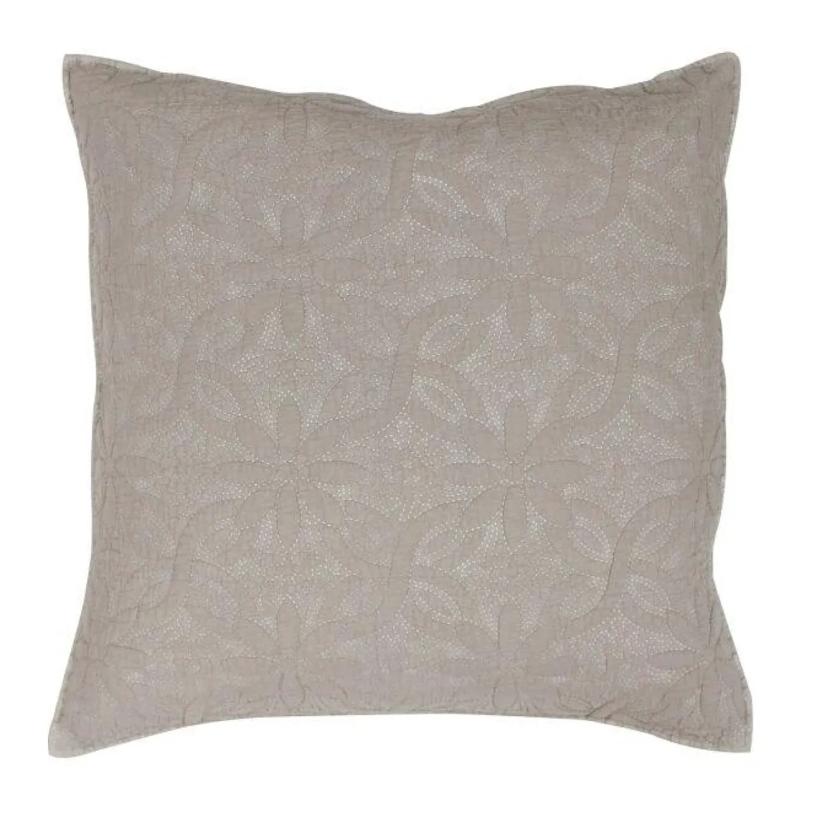 HOUSSE DE COUSSIN 60 X 60 CM FLORETTE TAUPE