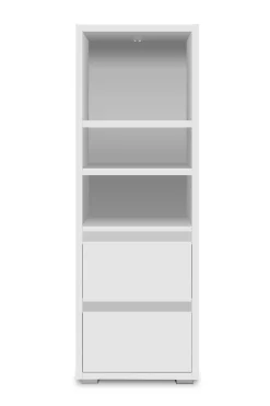 IMAGE BIBLIOTHEQUE 2 TIROIRS BLANC 45X131X37CM