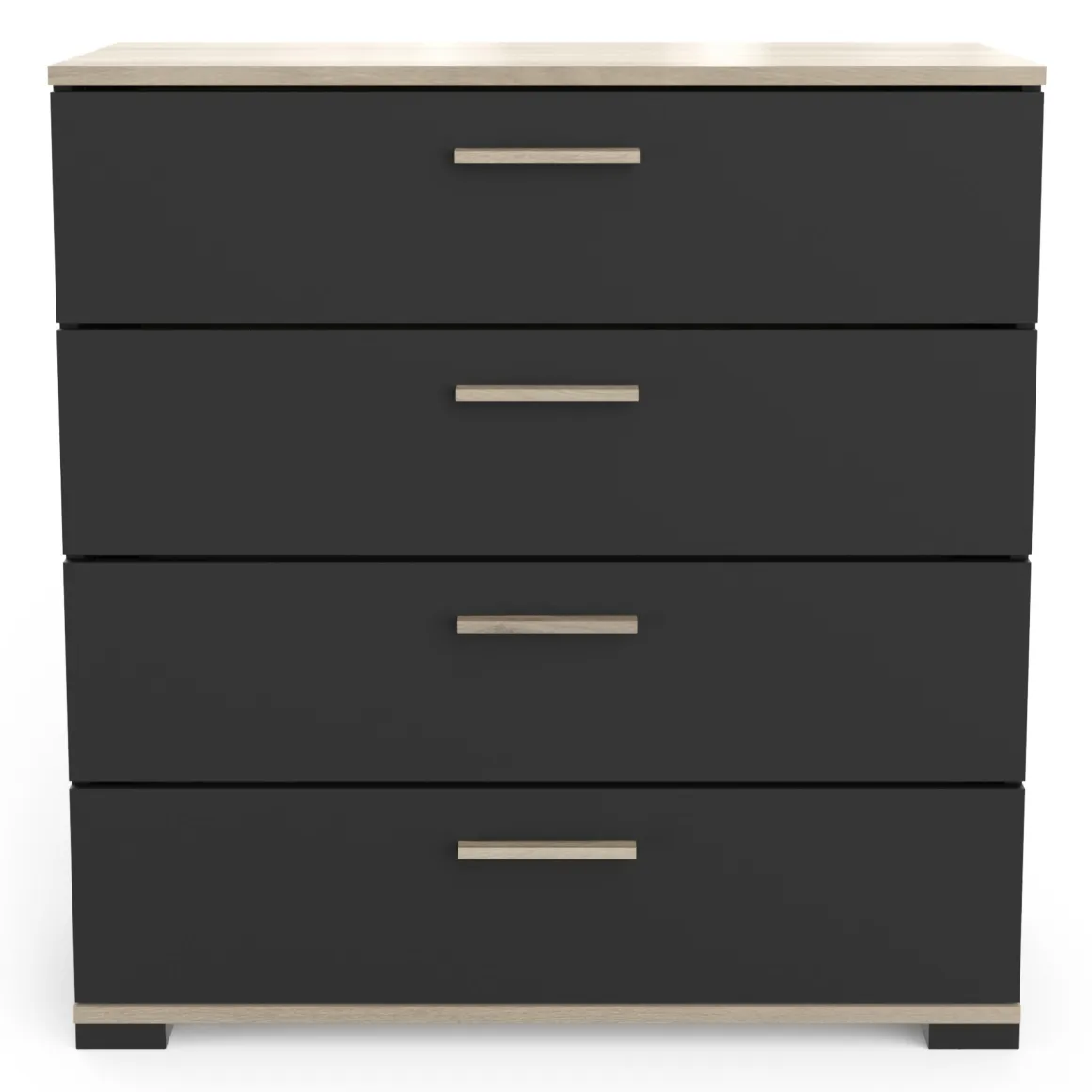 IZZY COMMODE 4 TIROIRS CHENE NOIR