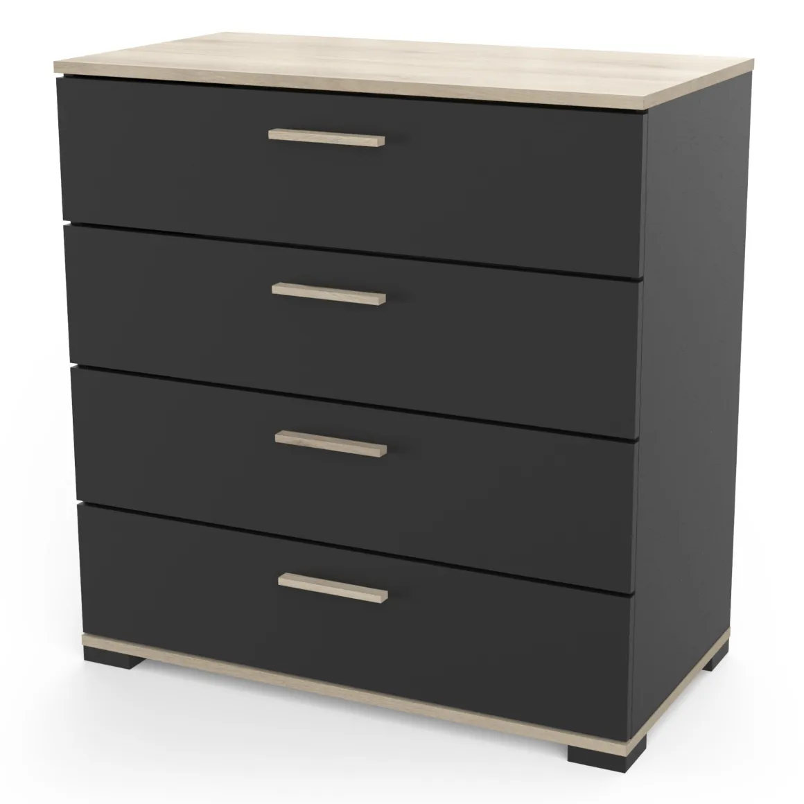 IZZY COMMODE 4 TIROIRS CHENE NOIR
