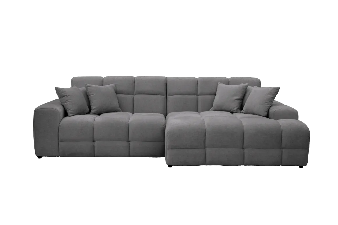 JACOB CANAPE ANGLE DROIT ARGENT PERFECT HARMONY 85