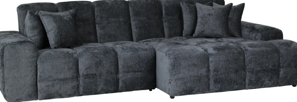 JACOB CANAPE ANGLE DROIT GRIS PERFECT HARMONY 90