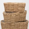 JARDINIERE PANIER OVALE JONC 50X24X21CM