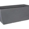 JARDINIERE RECTANGLE EFFET LIGNES D.80X40X34CM GRIS CLAIR