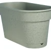 JARDINIERE TEREA 60 ET PLATEAU CLIPS VERT ARGILE 12.5 L