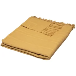 JETE DE LIT COTON OCRE 230X250CM