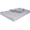 JETE DE LIT EN COTON GRIS CLAIR 230X250CM
