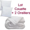 KIT COUETTE 220X240CM 350G ET 2 OREILLERS 60X60CM