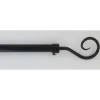KIT EXT 100 190CM D.19CM EMBOUT CROSSE NOIR LAQUE
