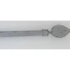 KIT EXT 100 190CM D.19CM EMBOUT FEUILLE ARGENT NOIR