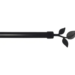 KIT EXT 120 210CM D19 EMBOUT FEUILLE NOIR MAT