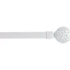 KIT EXT 120 210CM D19 EMBOUT SPHERE BLANC MAT