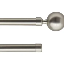 KIT EXT 120 210CM D.19MM DOUBLE BARRES EMBOUT PALOMA ARGENT