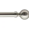 KIT EXT 210 380CM D.28MM EMBOUT BOULE ARGENT MAT