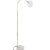 LAMPADAIRE ARC VERRE ET MARBRE LAYE DORE H.150CM