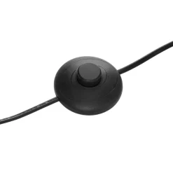 LAMPADAIRE DROIT METAL JULE NOIR ET DORE H.150CM