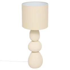 LAMPADAIRE 3 GALETS ALITHA BLANC H.100CM