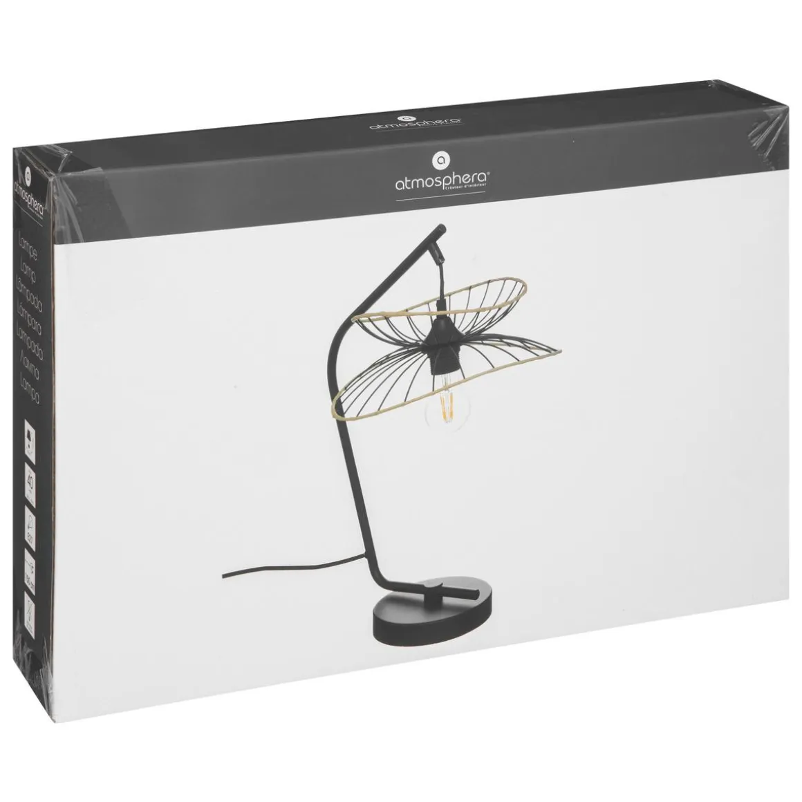 LAMPE ARC ALARA NOIR H.50CM