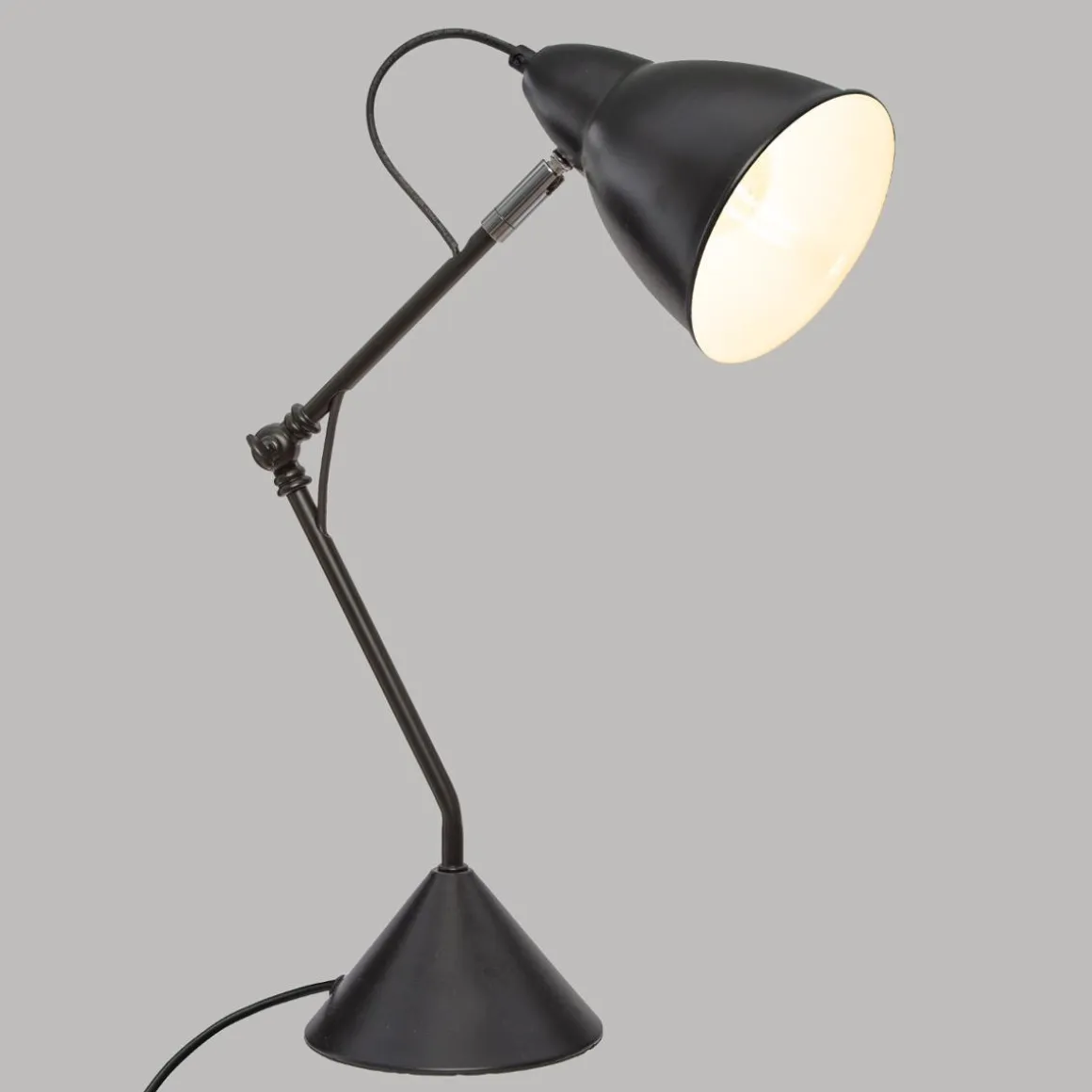 LAMPE ARC AUDE NOIR H.62CM