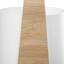 LAMPE BAMBOU ET ABAT JOUR PLASTIQUE H.35CM