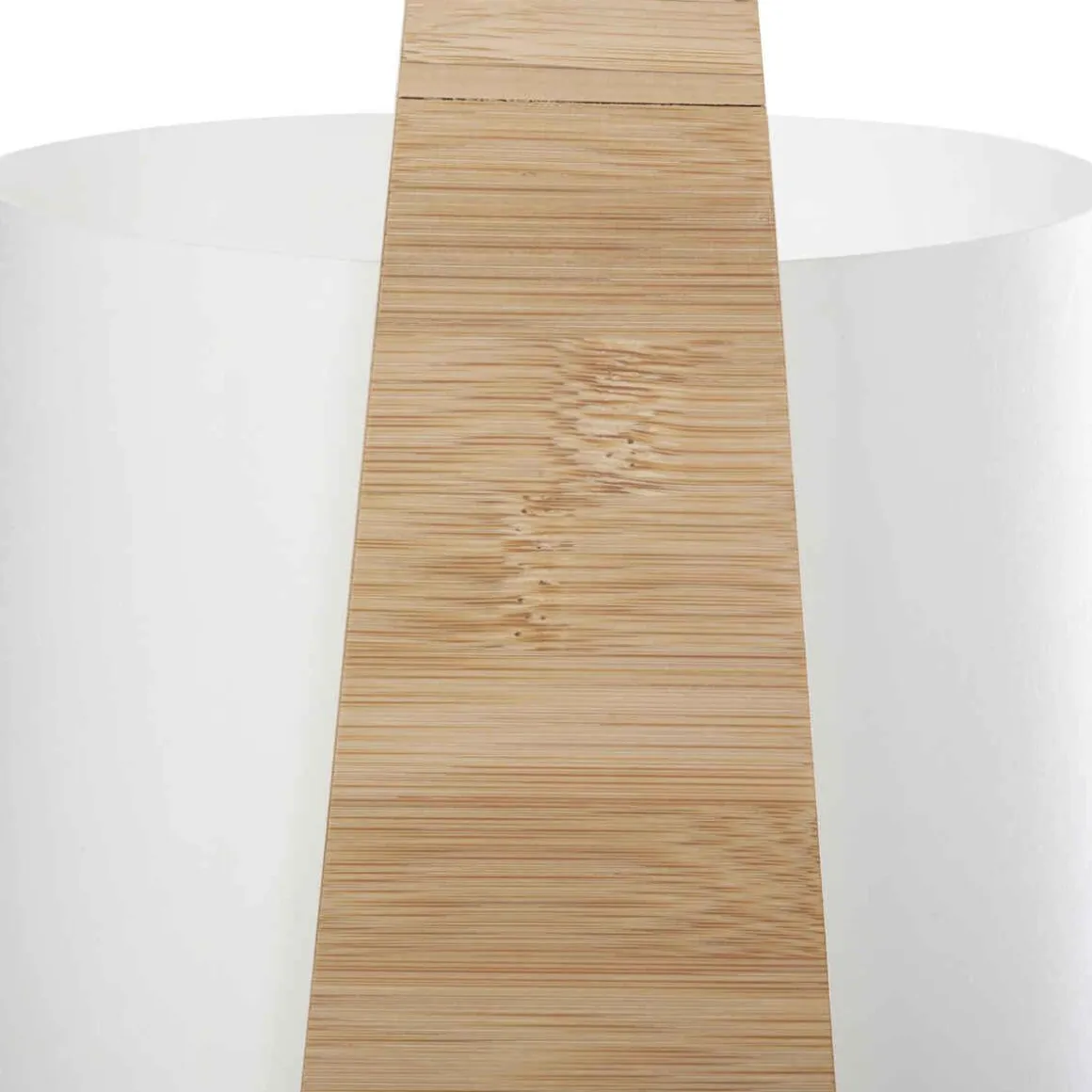 LAMPE BAMBOU ET ABAT JOUR PLASTIQUE H.35CM