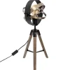 LAMPE BOIS ET METAL FIBI H.54CM