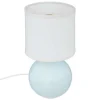 LAMPE BOULE HIVER BLEU H.25CM