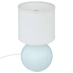 LAMPE BOULE HIVER BLEU H.25CM