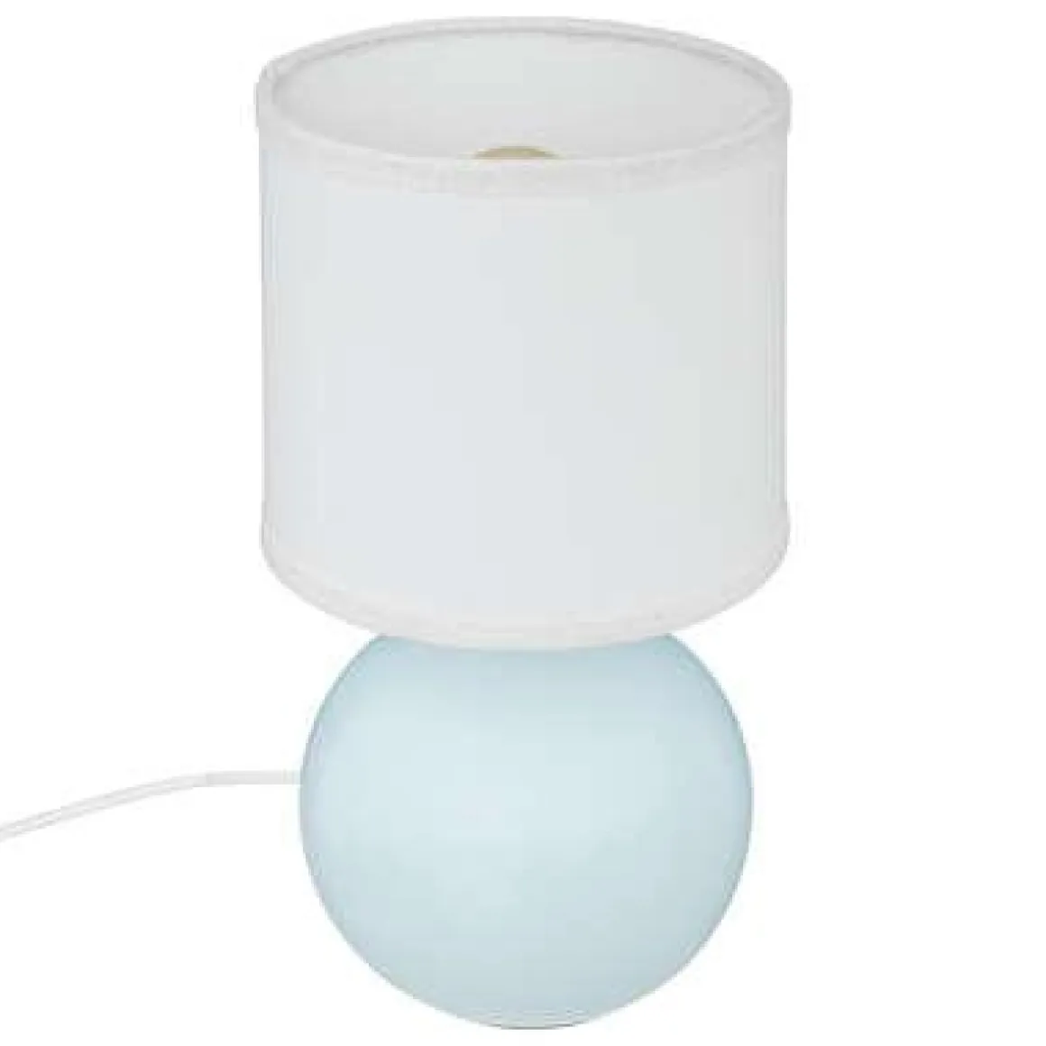 LAMPE BOULE HIVER BLEU H.25CM