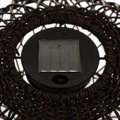 LAMPE BOULE SOLAIRE NATUREL NOIR PENY D.31CM