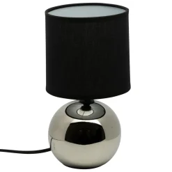 LAMPE BOULE TIMEO ARGENT H.25CM