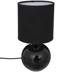 LAMPE BOULE TIMEO NOIR H.25CM