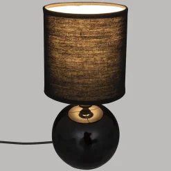 LAMPE BOULE TIMEO NOIR H.25CM