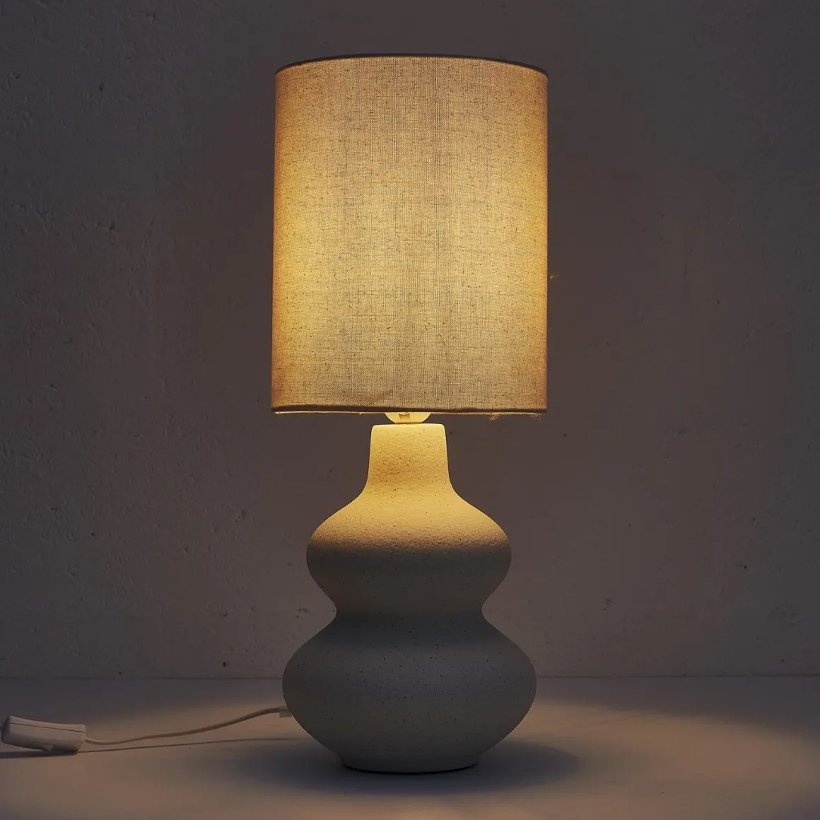 LAMPE CERAMIQUE CREME H.50CM